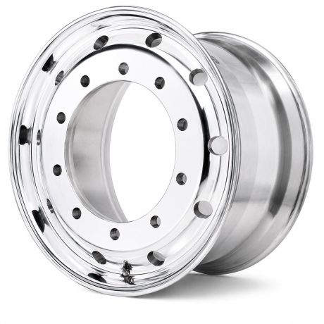 22.5'' x 11.75'' Chrome Aluminium Alloy Wheel For Trailer Truck Steer Universal ET135