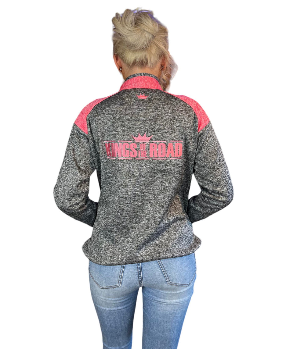 Official "Kings of the Road" Grey & Pink Quarter Zip
