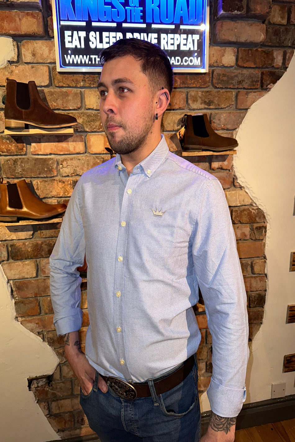 KINGS Mens Blue Shirt