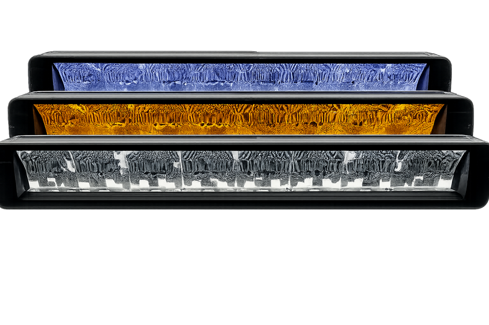 OPTIBEAM Savage Light Bars - Blue / Amber / White