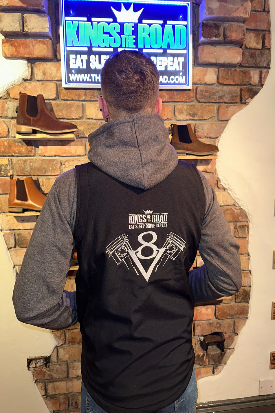 Adults Black Body Warmer with White Embroidered Logo