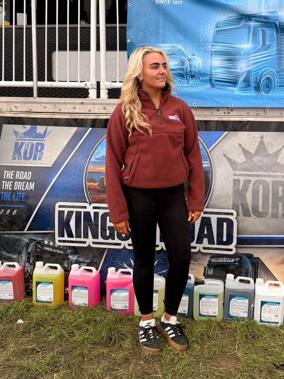 Kings of the Road Premium 1/4 Zip Fleece Burgandy