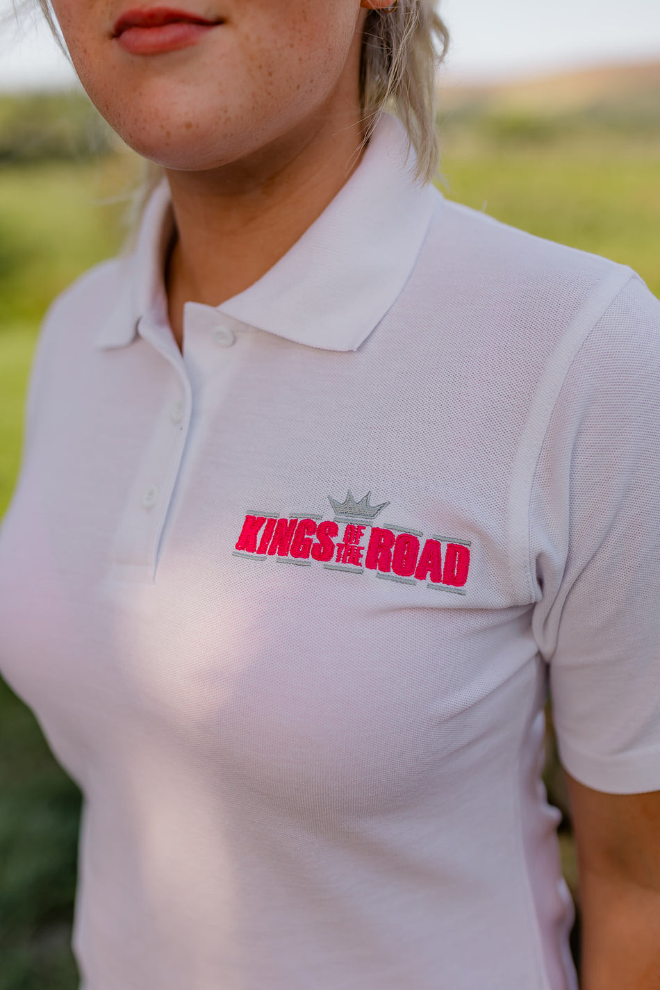 ADULTS WHITE POLO T-SHIRT