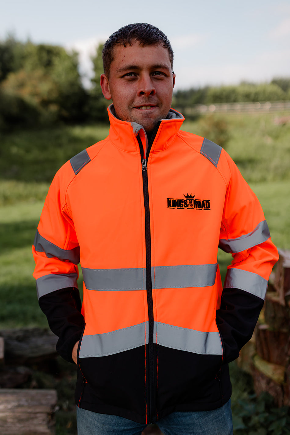 Kings Orange Hi-Vis Softshell Jacket