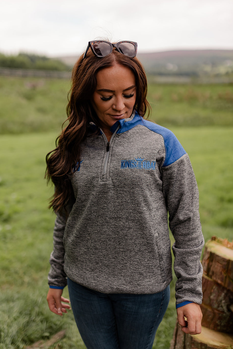 Official "Kings of the Road" Blue & Grey Quarter Zip