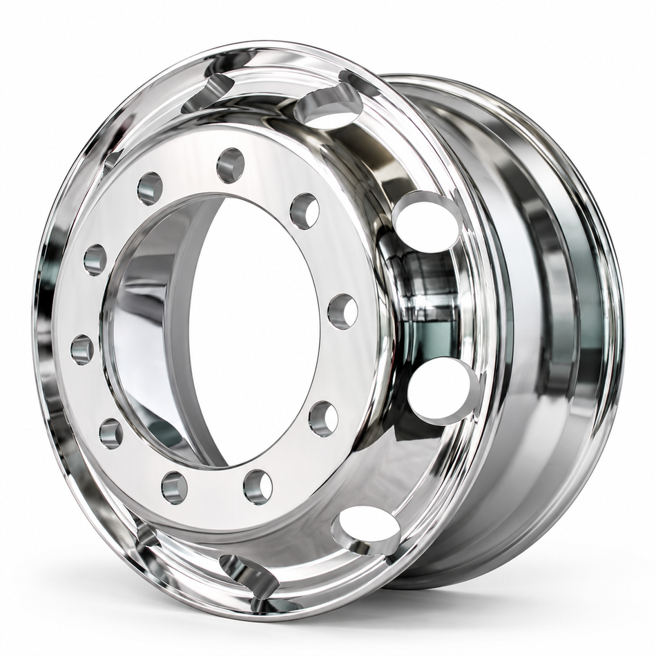22.5" x 8.25" Chrome Aluminium Alloy Wheel For Truck Universal High Shine