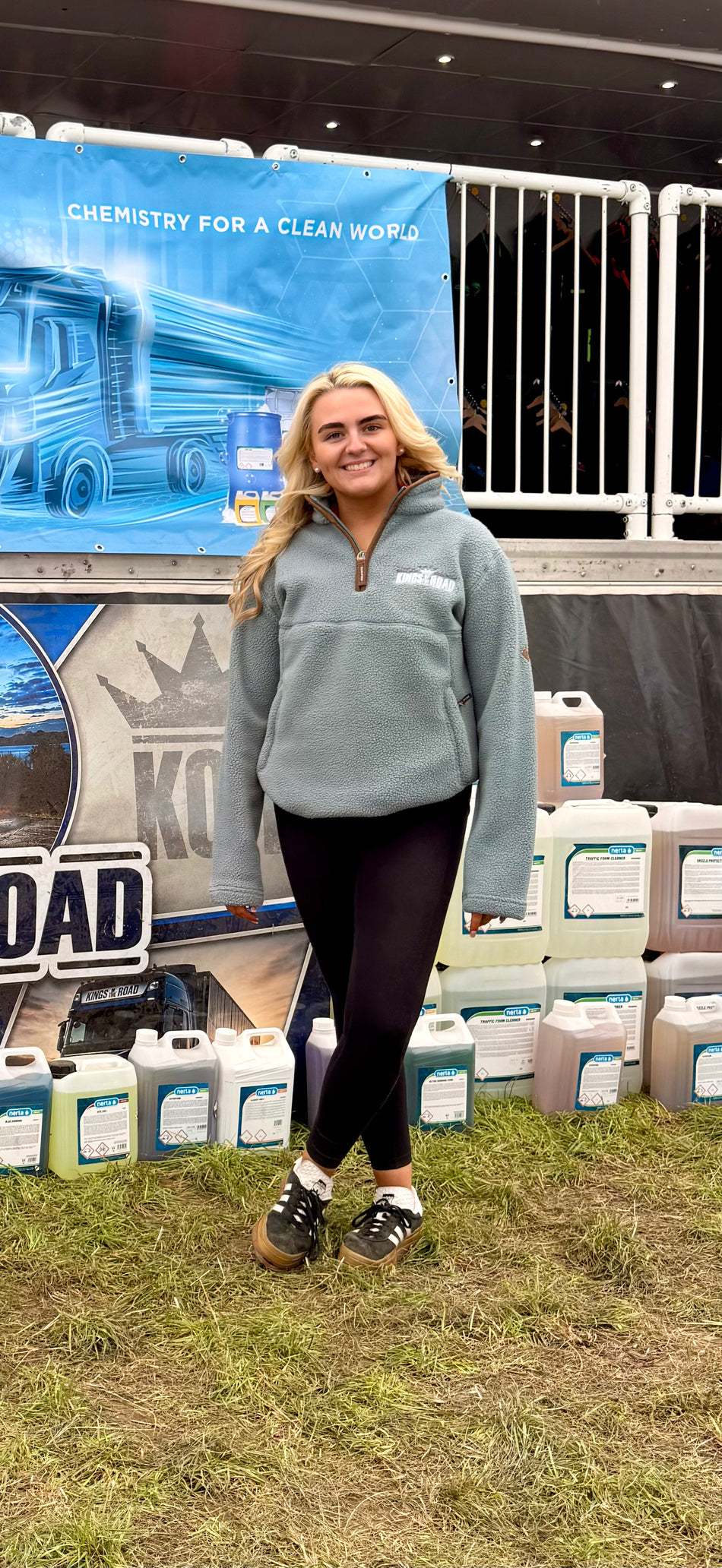 Kings of the Road 1/4 Zip Fleece Misty Blue
