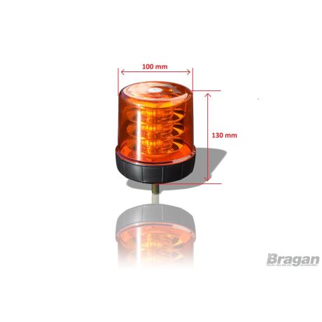 12 / 24v Amber Lens / Amber LED Strobe Light Flashing Beacon - Bolt On
